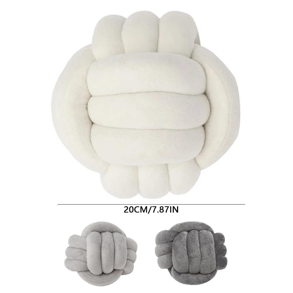 Minimalist Soft Knot Cushion — In use
