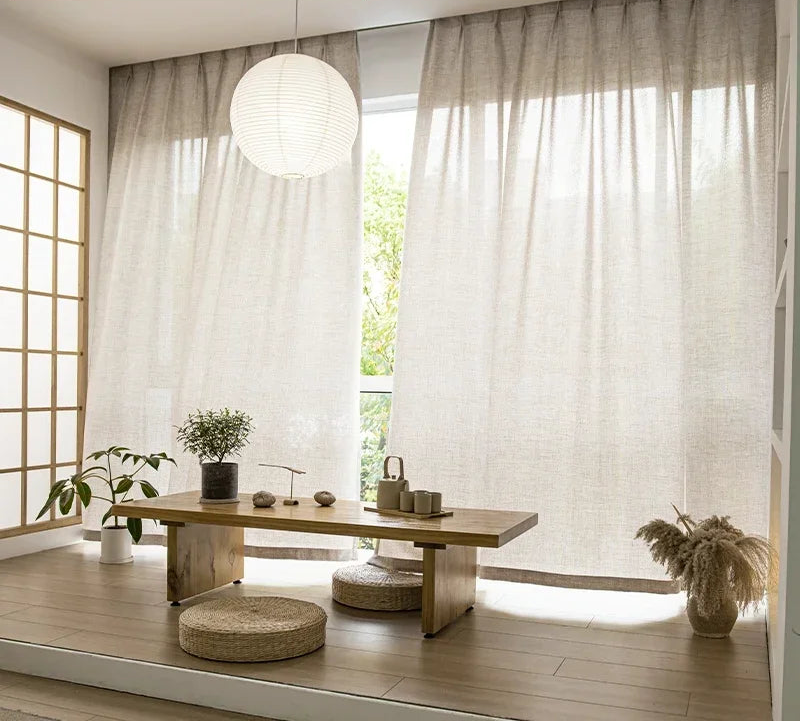 Japandi Sheer Curtains