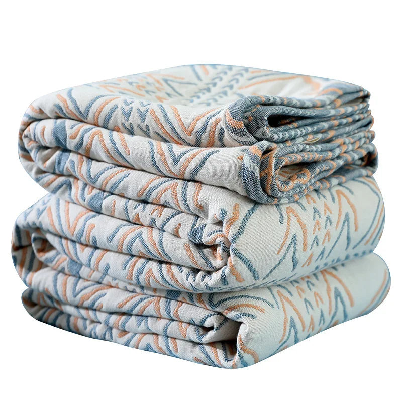 Boho Tribal Pattern Throw Blanket — Geometric Ethnic Sofa Throw