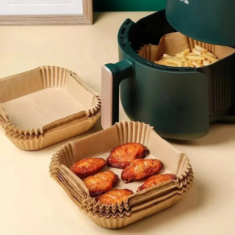 Disposable Air Fryer Paper Liners — Non-Stick Round Bowl Shape (50pcs)