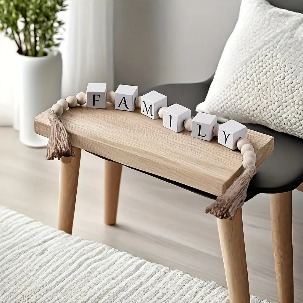 Rustic Farmhouse Bead Decor — Detail view