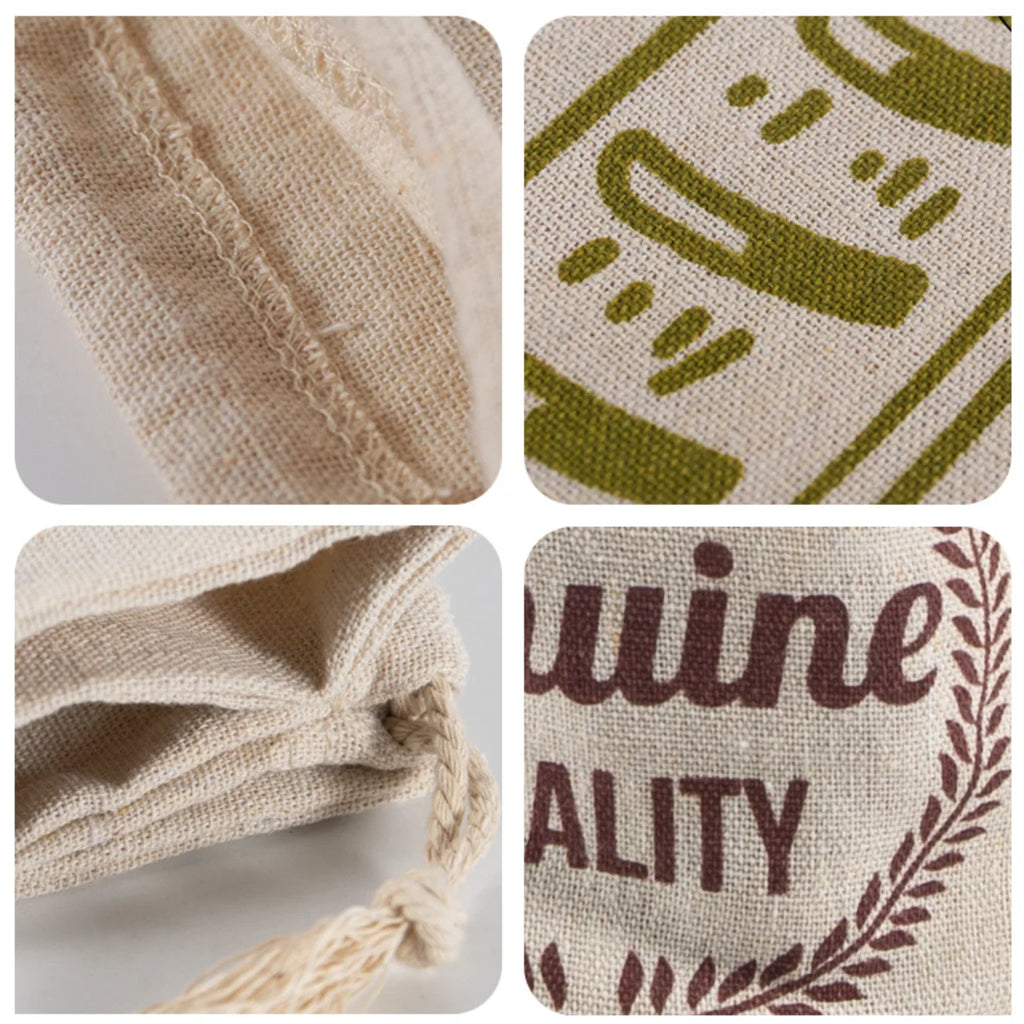 Linen Bread Bag — Reusable & Eco-Friendly — Detail view