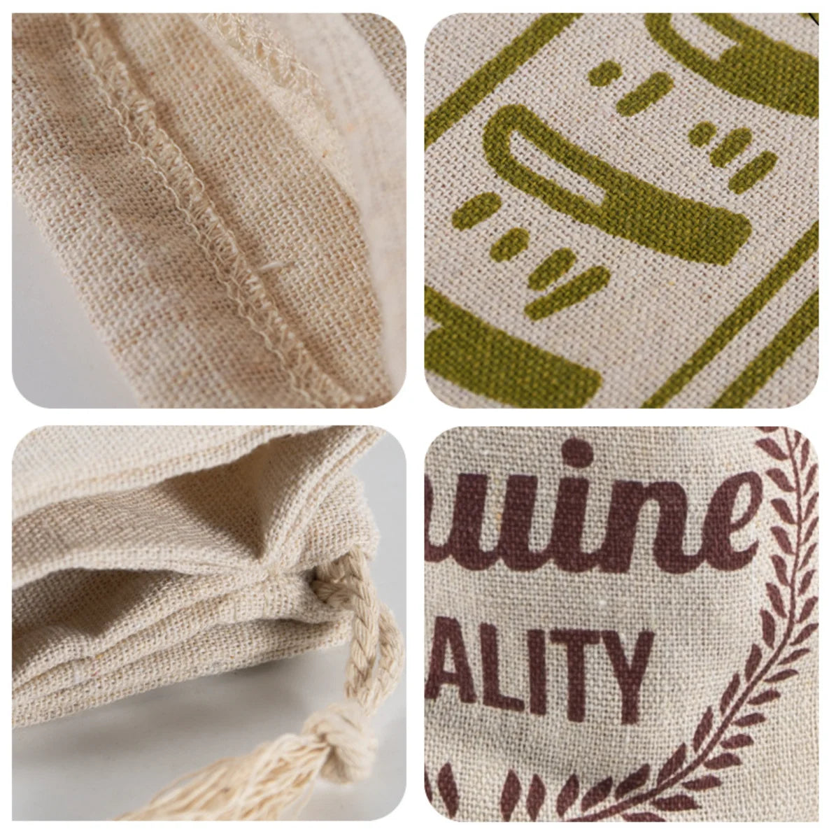 Linen Bread Bag — Reusable & Eco-Friendly — Detail view