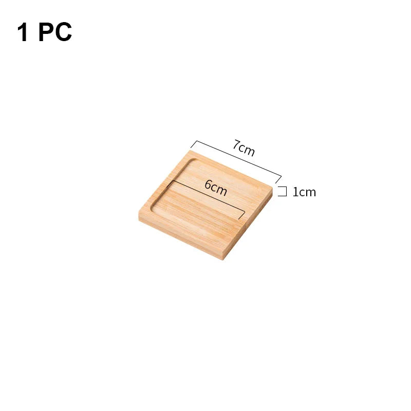 Multipurpose Natural Bamboo Tray — Back view
