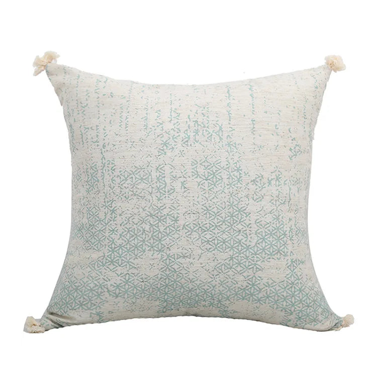 Vintage Embroidered Cushion Cover with Tassels