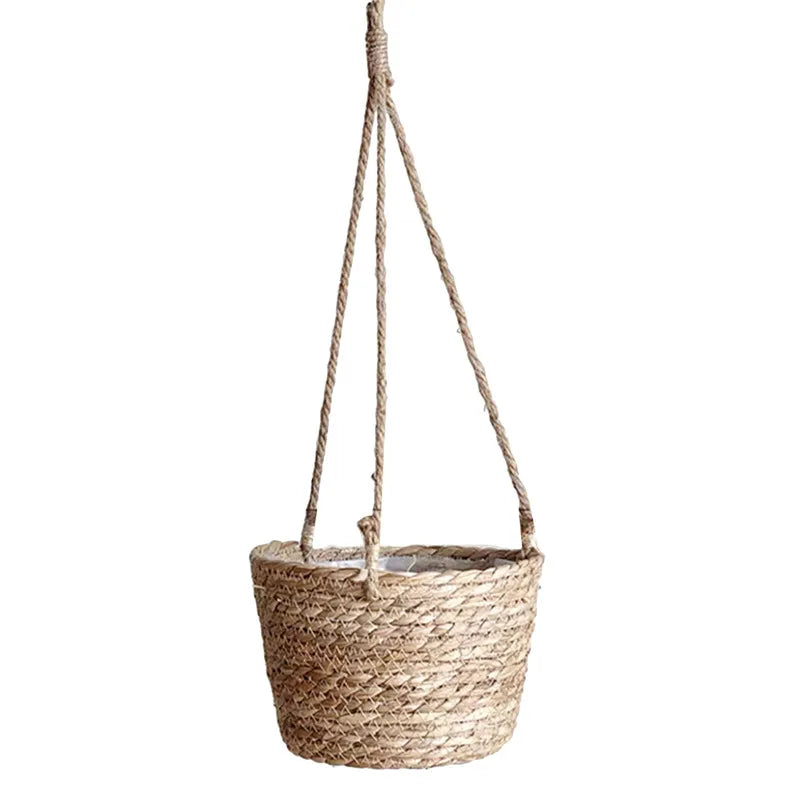 Macramé Garden Hanging Planter — Side view