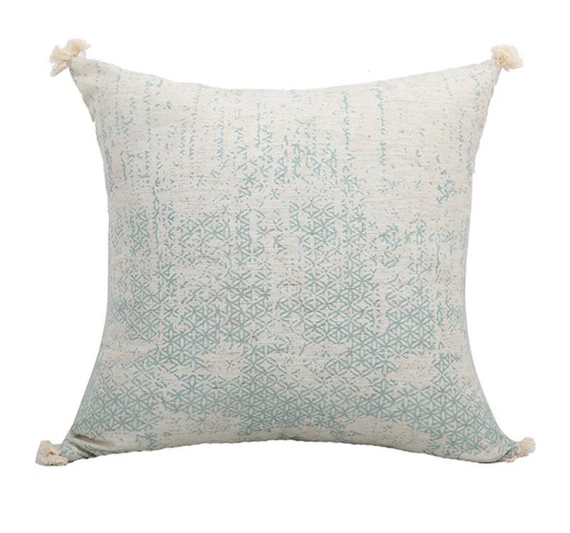 Vintage Embroidered Cushion Cover with Tassels