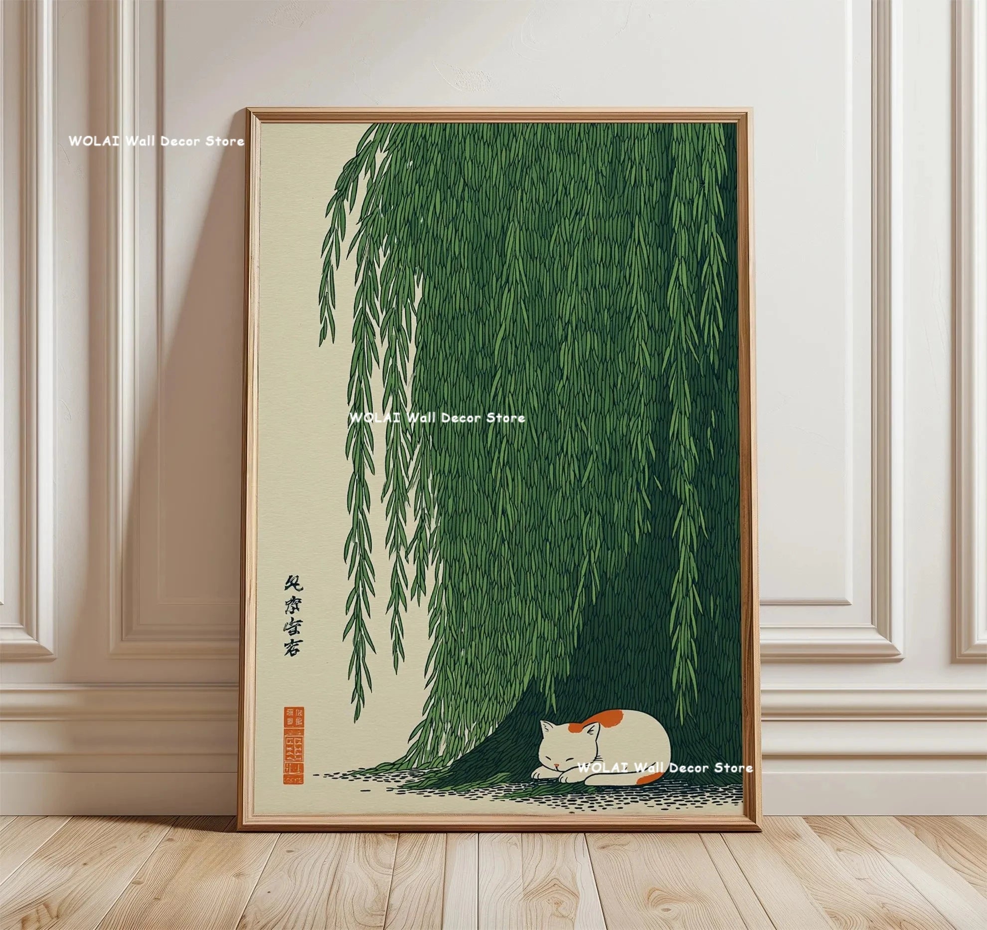 Zen Koi Fish Canvas Print — Japanese Wave Wall Art (Unframed)