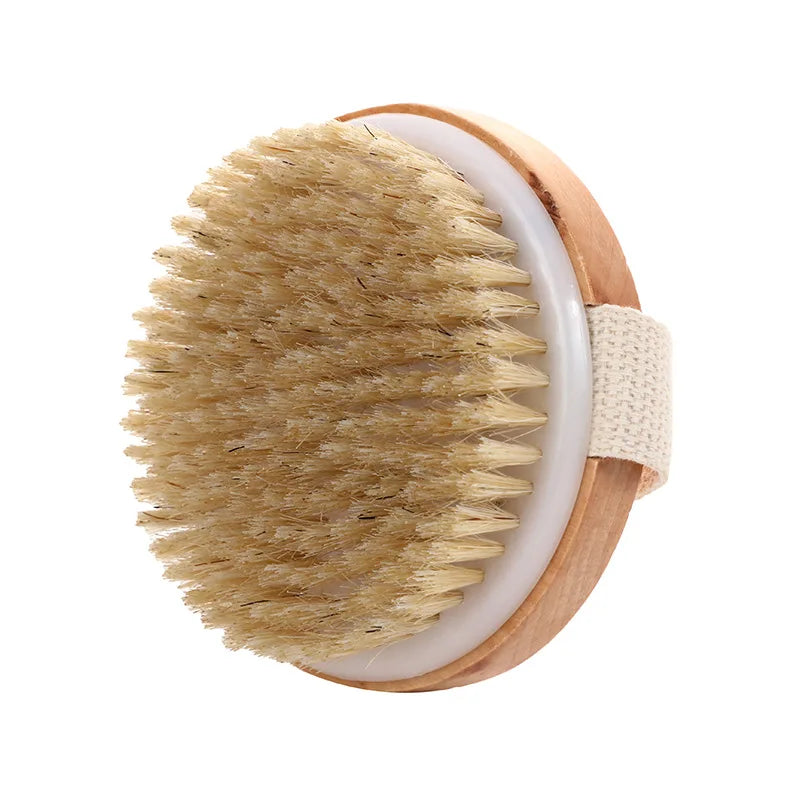 Natural Bristle Dry Body Brush — Back view