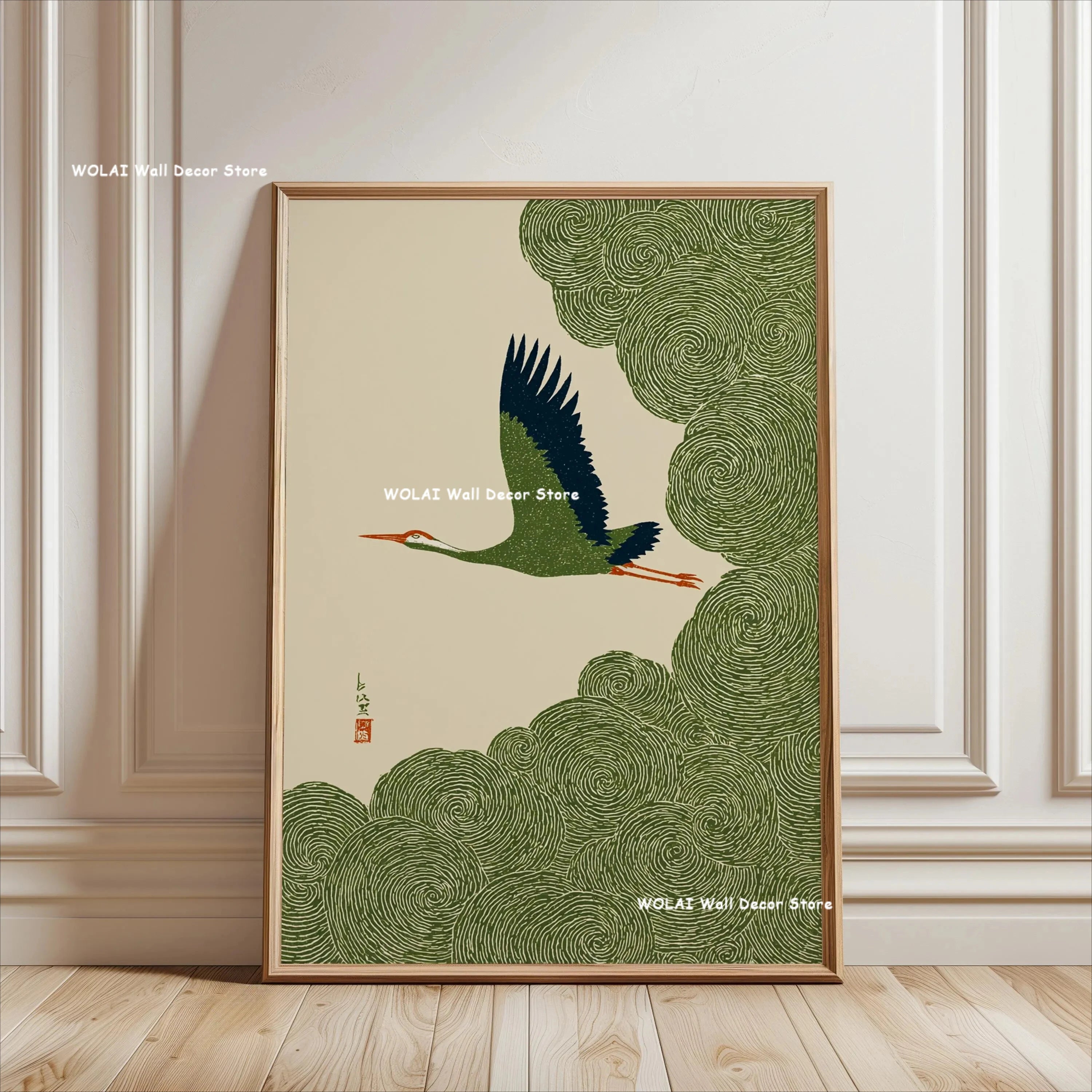 Zen Koi Fish Canvas Print — Japanese Wave Wall Art (Unframed)