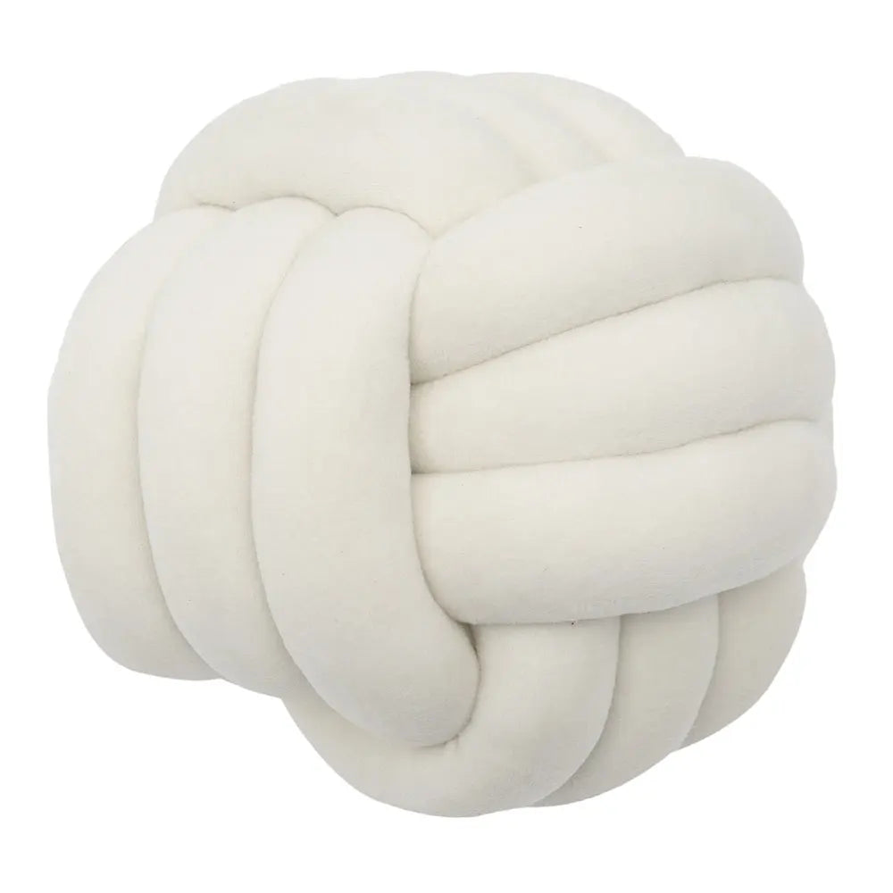 Minimalist Soft Knot Cushion — Side view