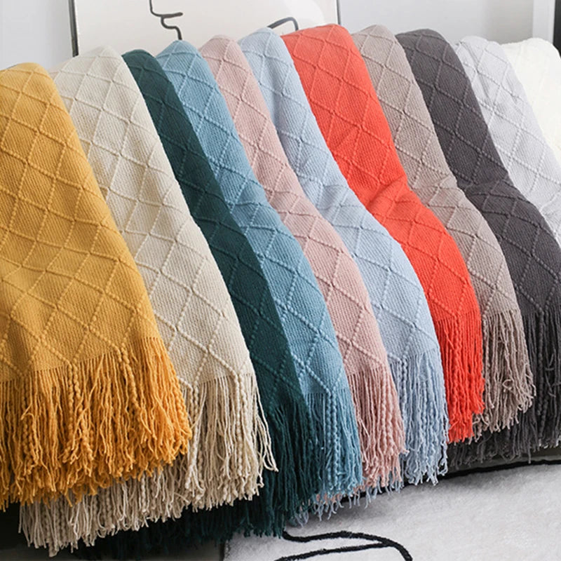Nordic Blanket with Tassels