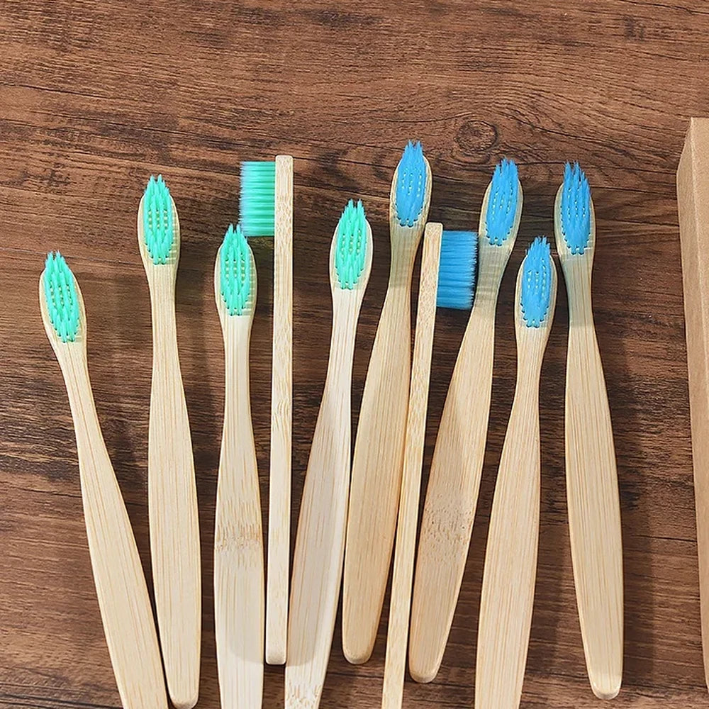 Natural Bamboo Toothbrush Set — 5-10 Pack — Feature detail