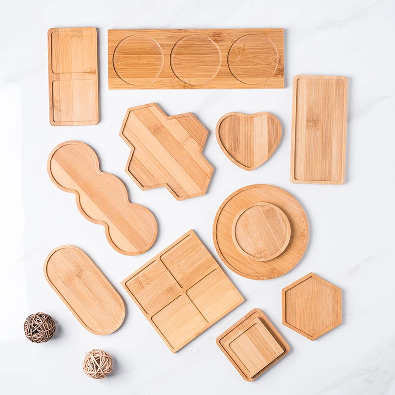 Multipurpose Natural Bamboo Tray — In use