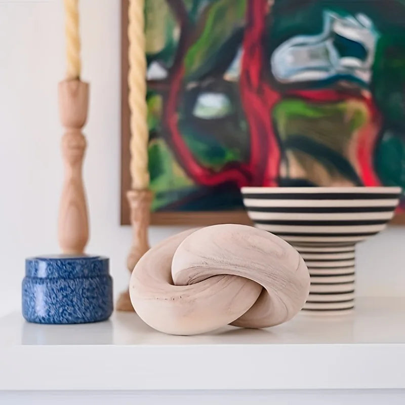 Minimalist Wooden Knot Decor — View 1