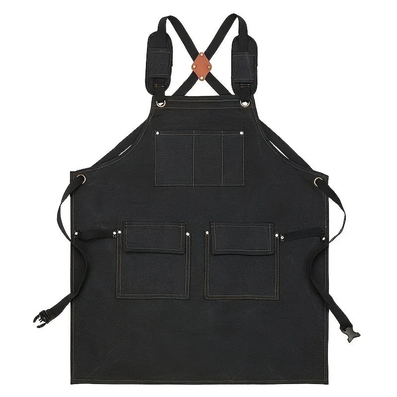 Waxed Canvas Workshop Apron — Heavy Duty — Detail view