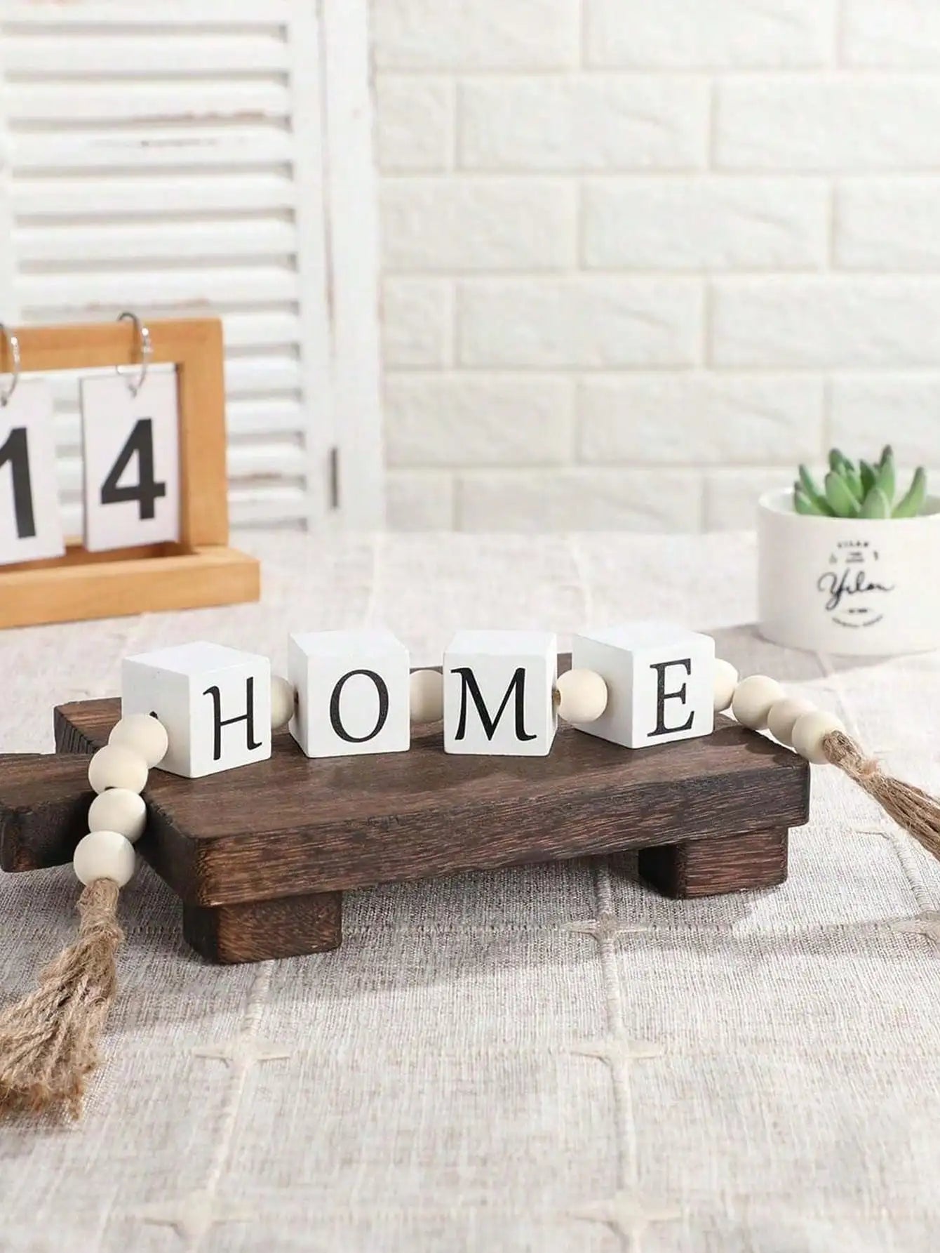 Rustic Farmhouse Bead Decor — Close-up