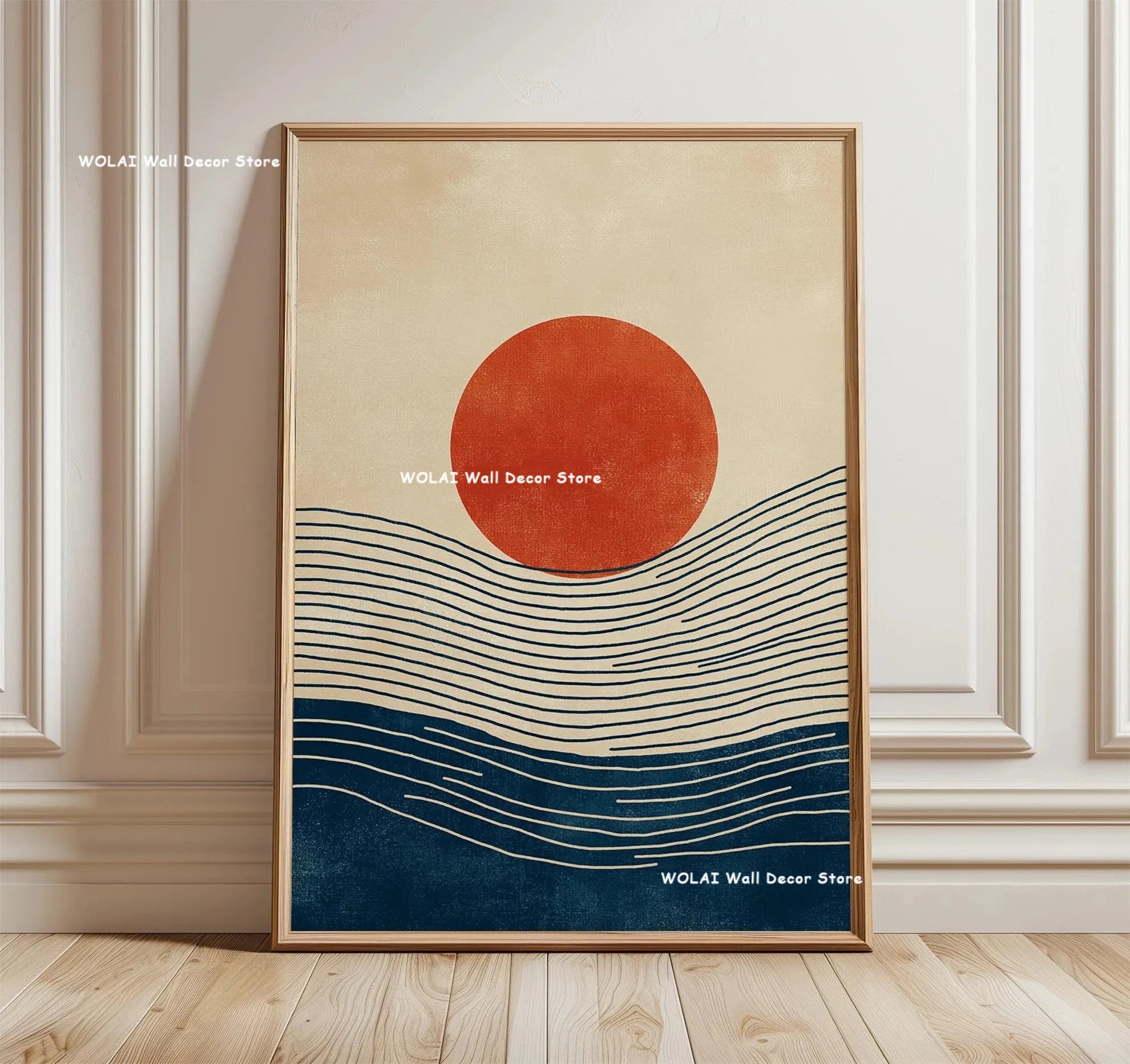 Zen Koi Fish Canvas Print — Japanese Wave Wall Art (Unframed)