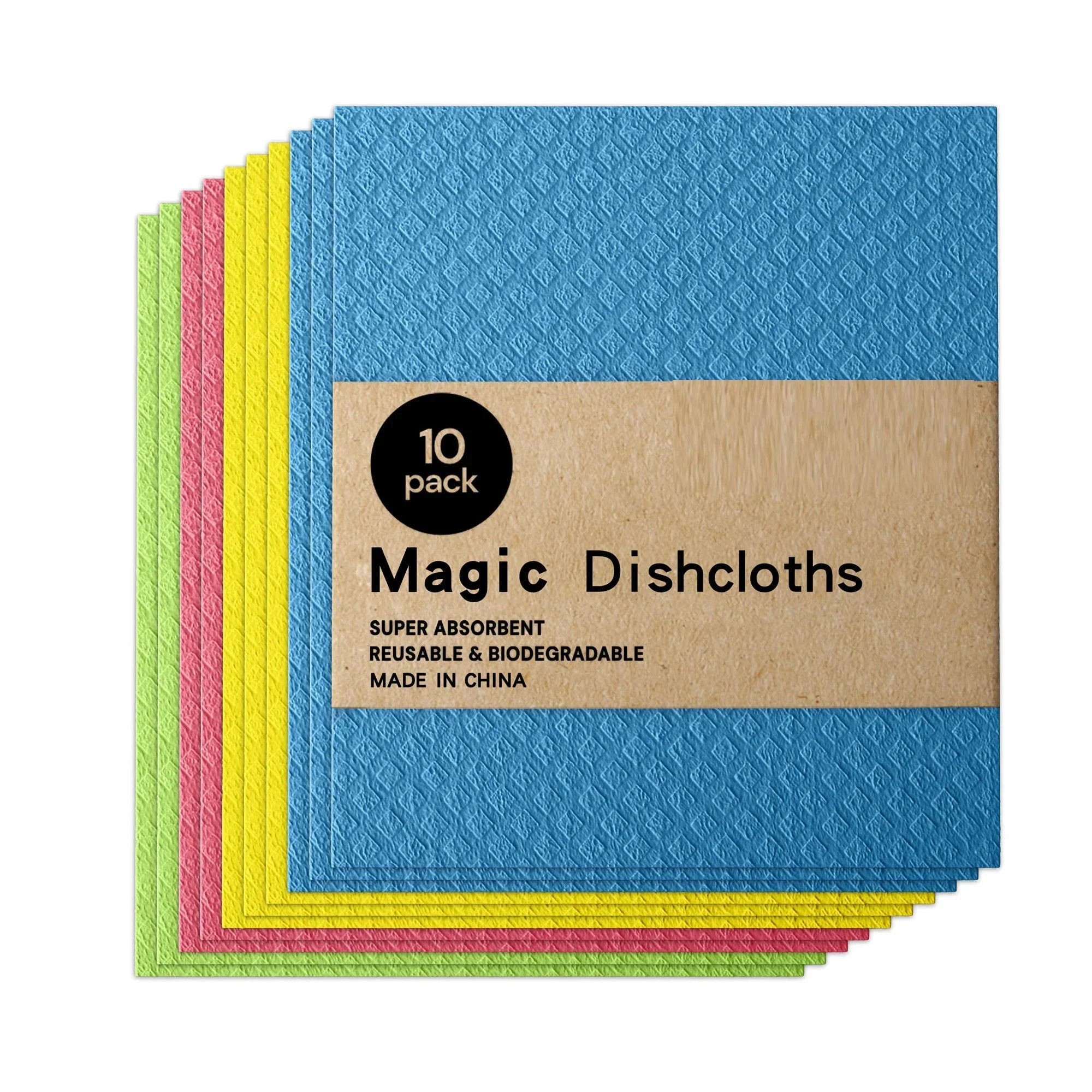 Magic Reusable Dishcloths (10-Pack) — Side view