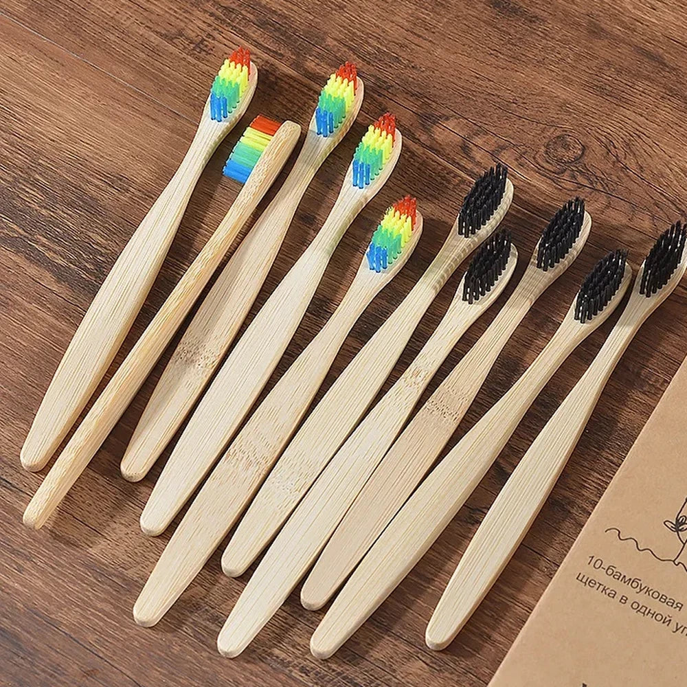 Natural Bamboo Toothbrush Set — 5-10 Pack — View 22