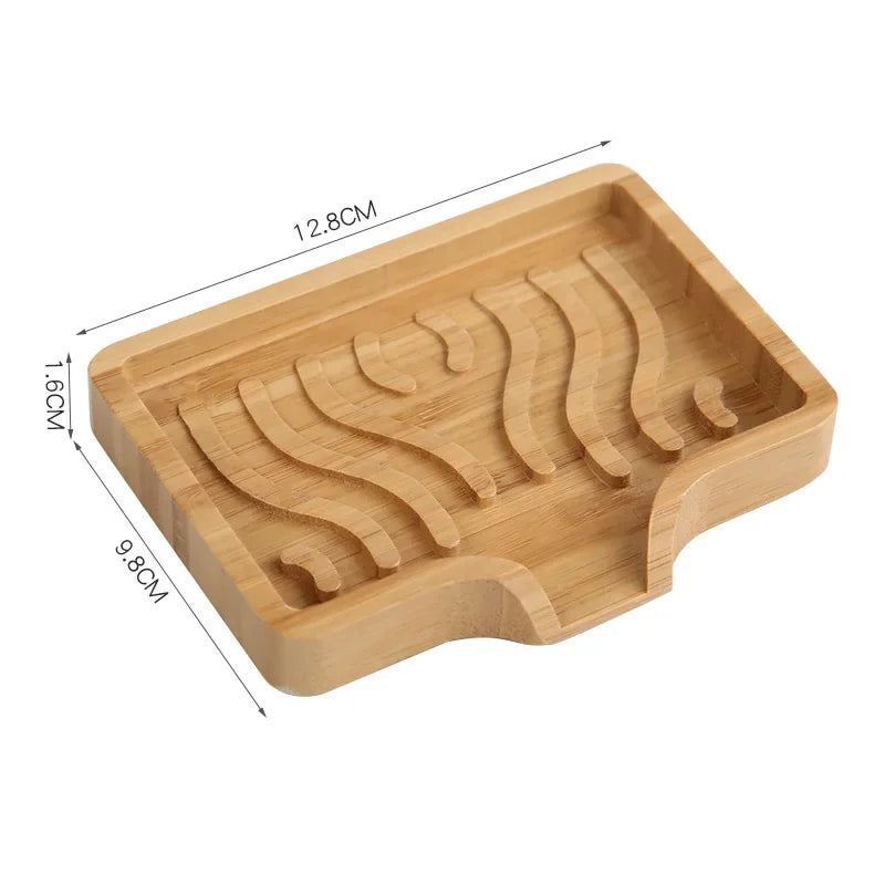 Natural Bamboo Soap Saver — Side view