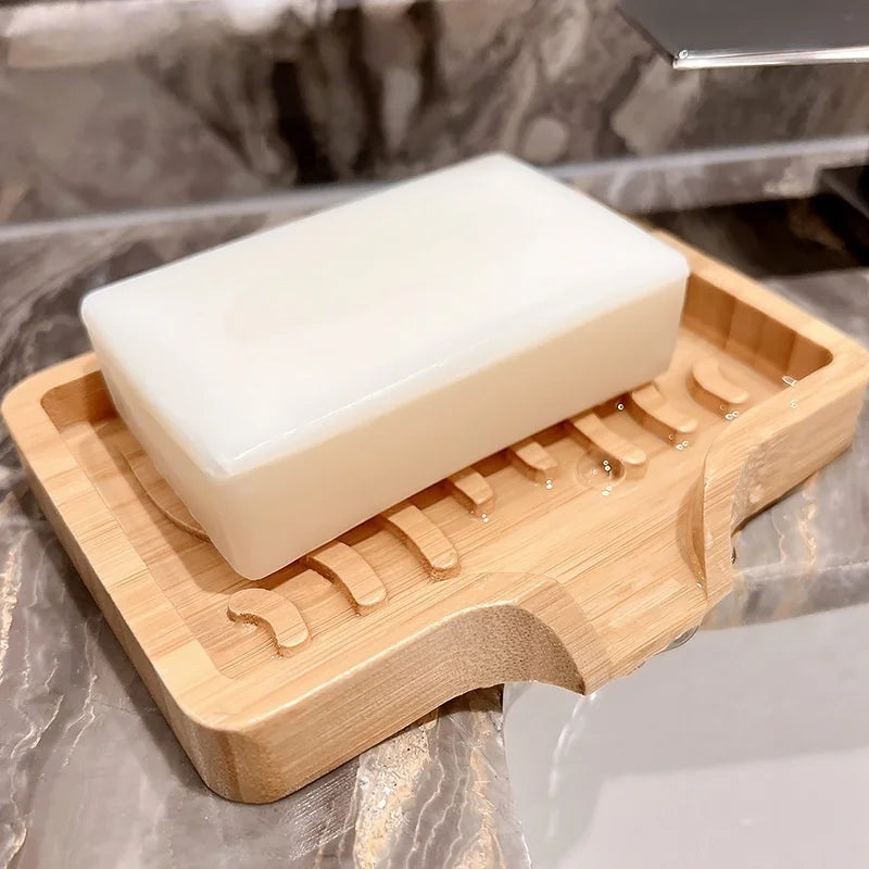 Natural Bamboo Soap Saver — In use