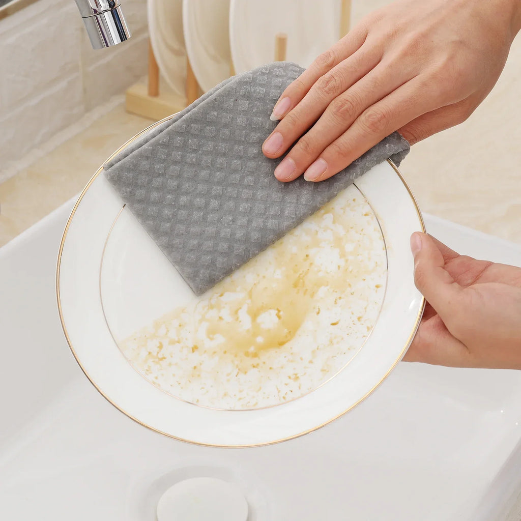 Magic Reusable Dishcloths (10-Pack) — In use