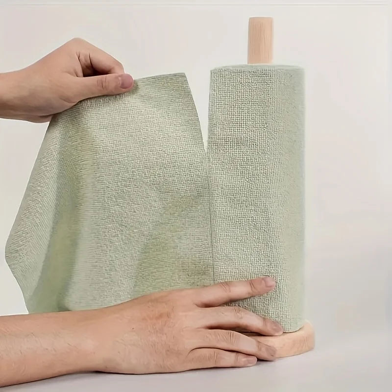 Microfiber Cleaning Cloth Roll — 20 Tear-Off Sheets, Reusable