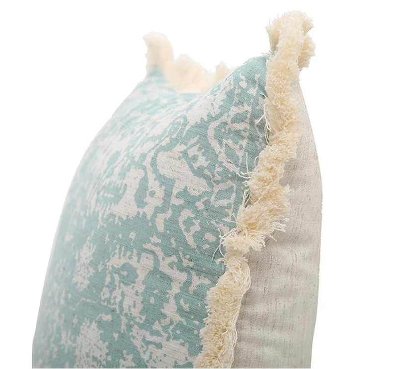 Vintage Embroidered Cushion Cover with Tassels