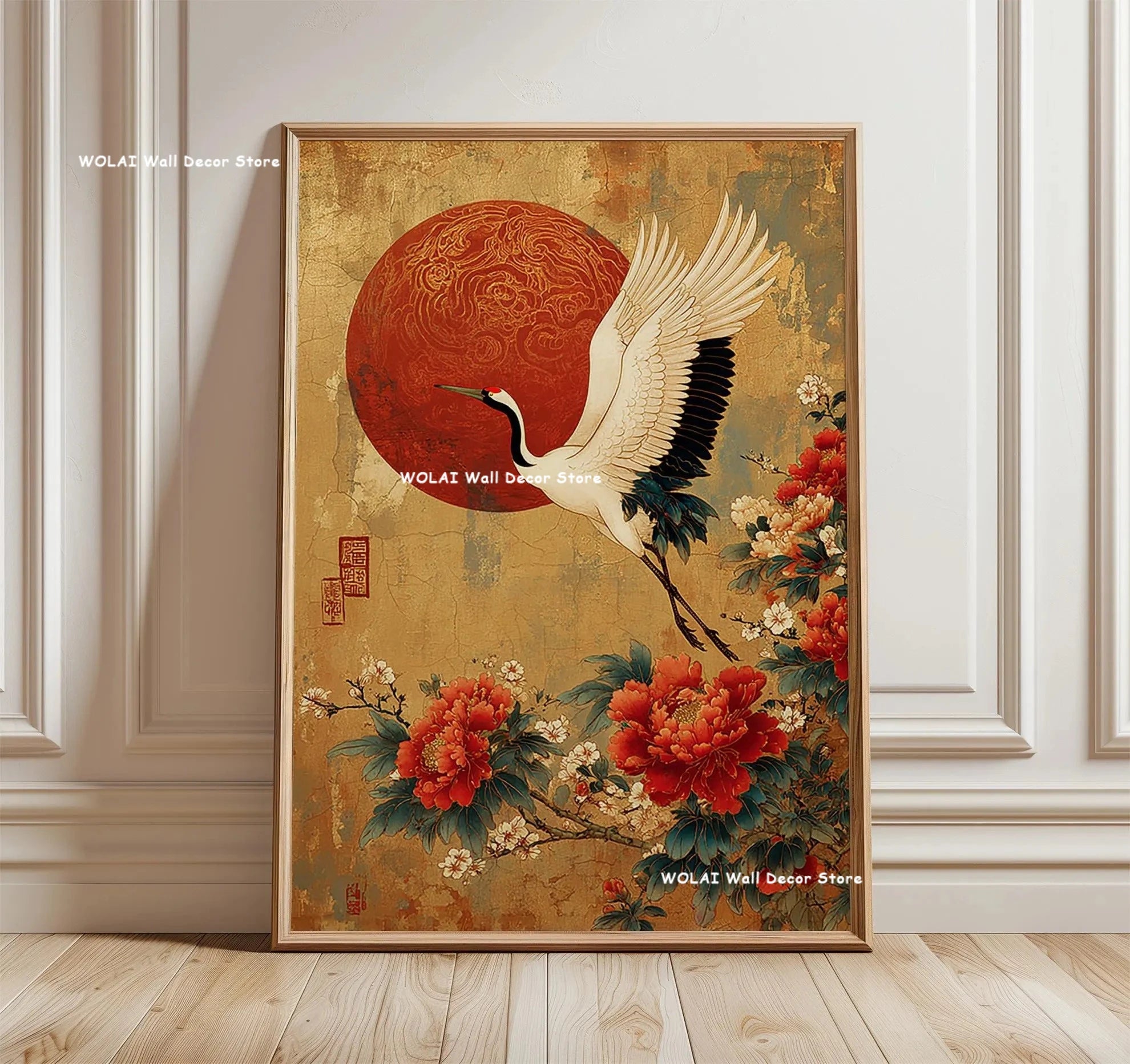 Zen Koi Fish Canvas Print — Japanese Wave Wall Art (Unframed)