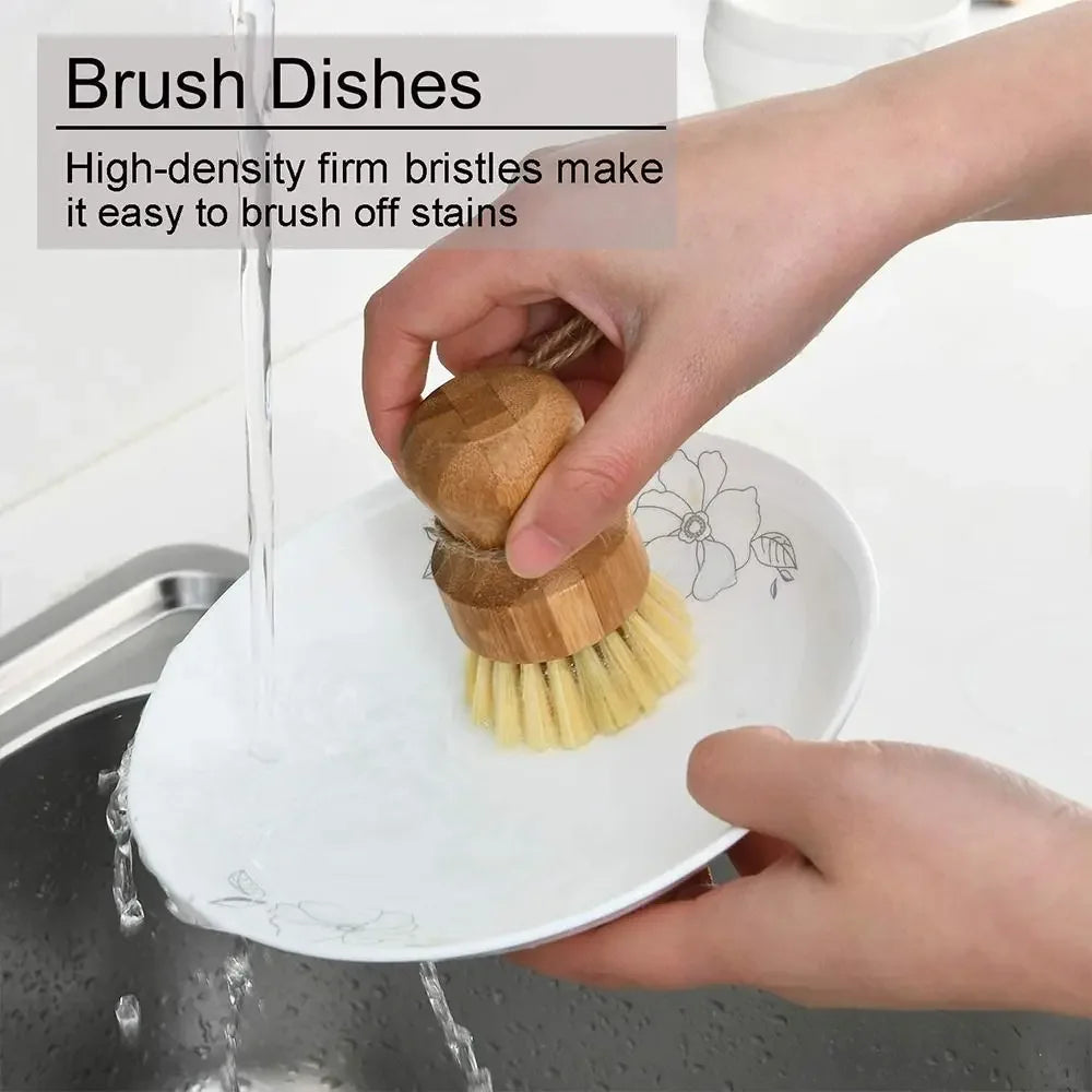 Wooden Dish Brushes — Set of 2 — Lifestyle view