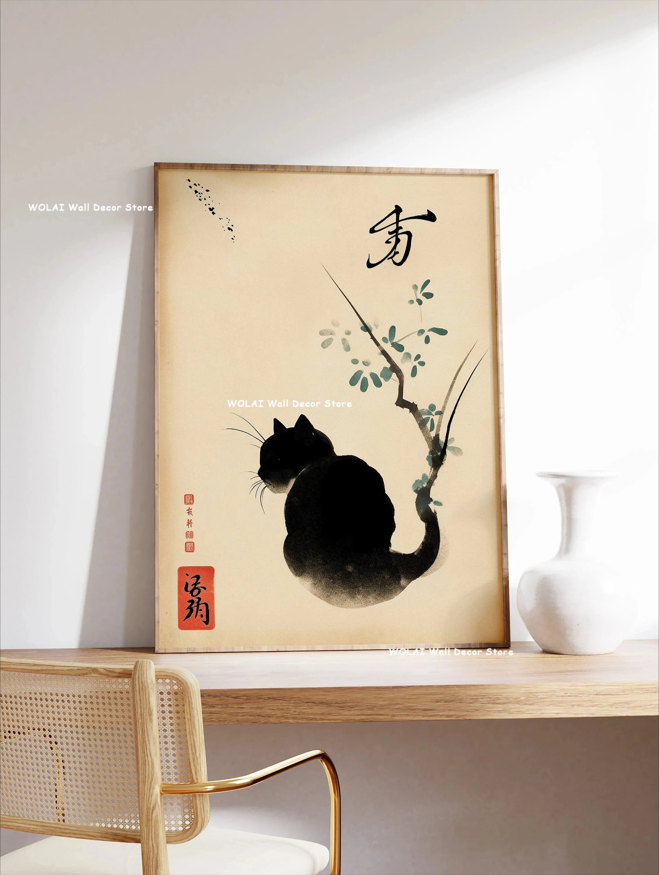 Zen Koi Fish Canvas Print — Japanese Wave Wall Art (Unframed)