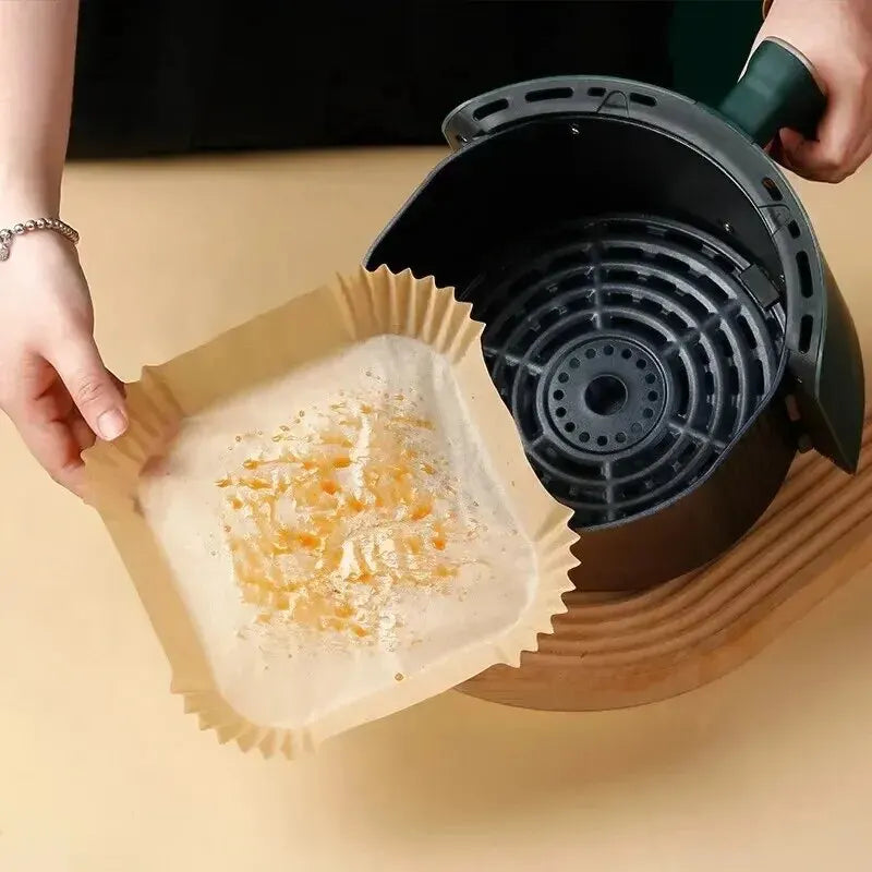 Disposable Air Fryer Paper Liners — Non-Stick Round Bowl Shape (50pcs)