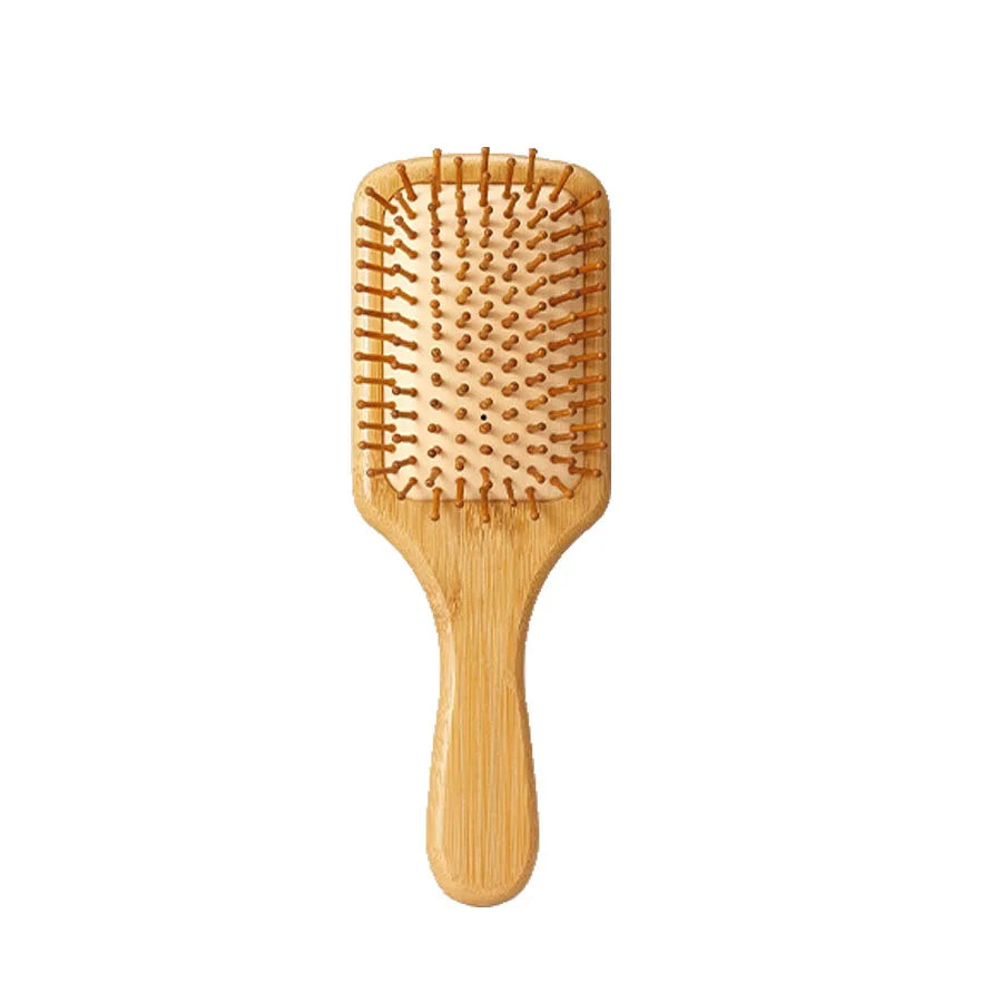 Bamboo Hair Brush & Comb Set — Flat lay