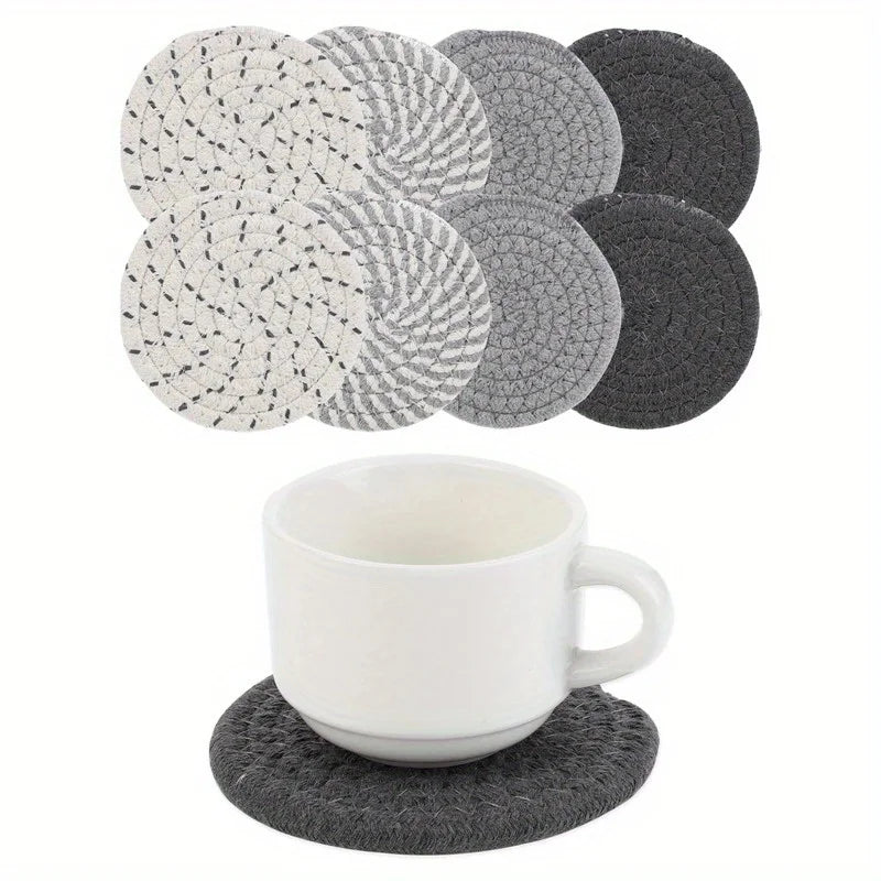 Absorbent Coasters with Holder — Set of 8 — Lifestyle view