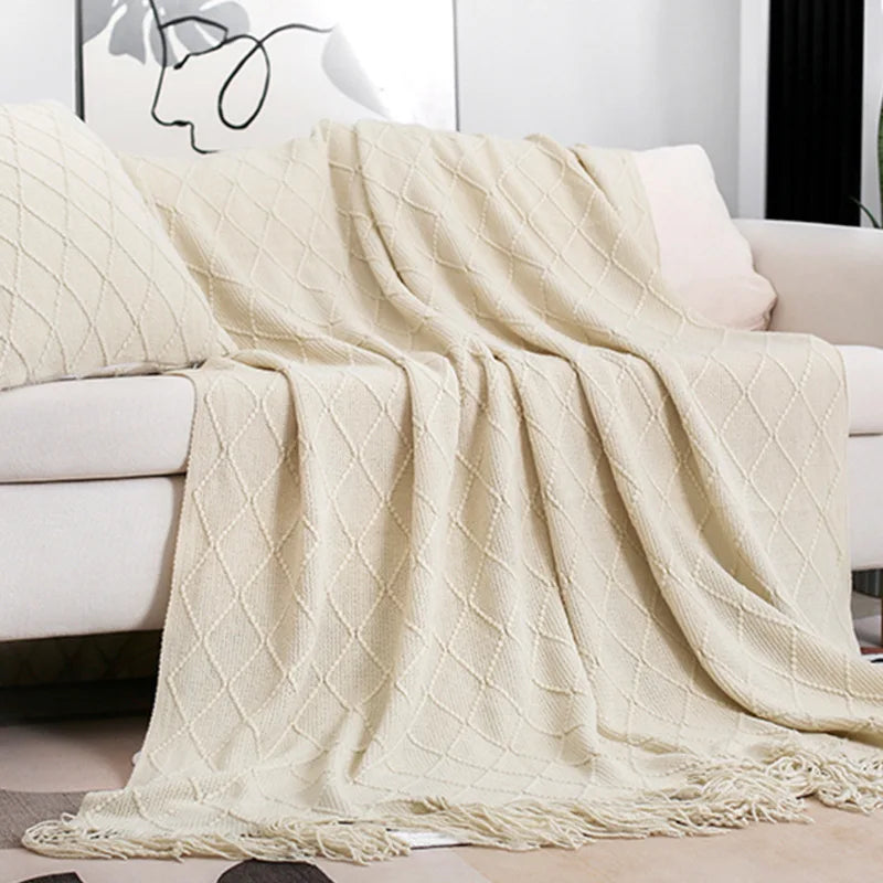 Nordic Blanket with Tassels