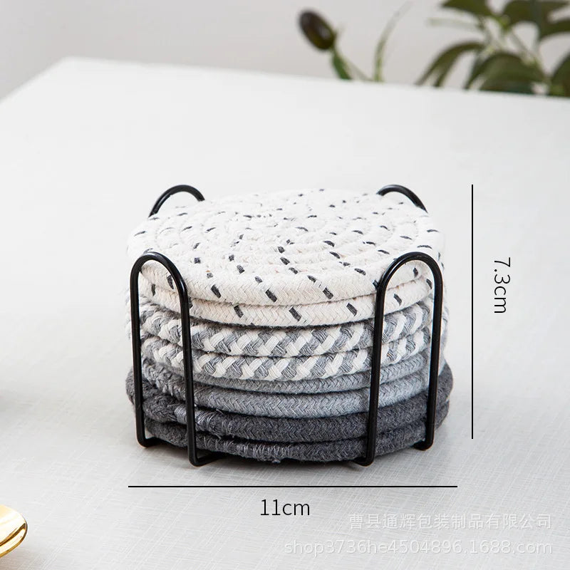 Absorbent Coasters with Holder — Set of 8 — Texture detail