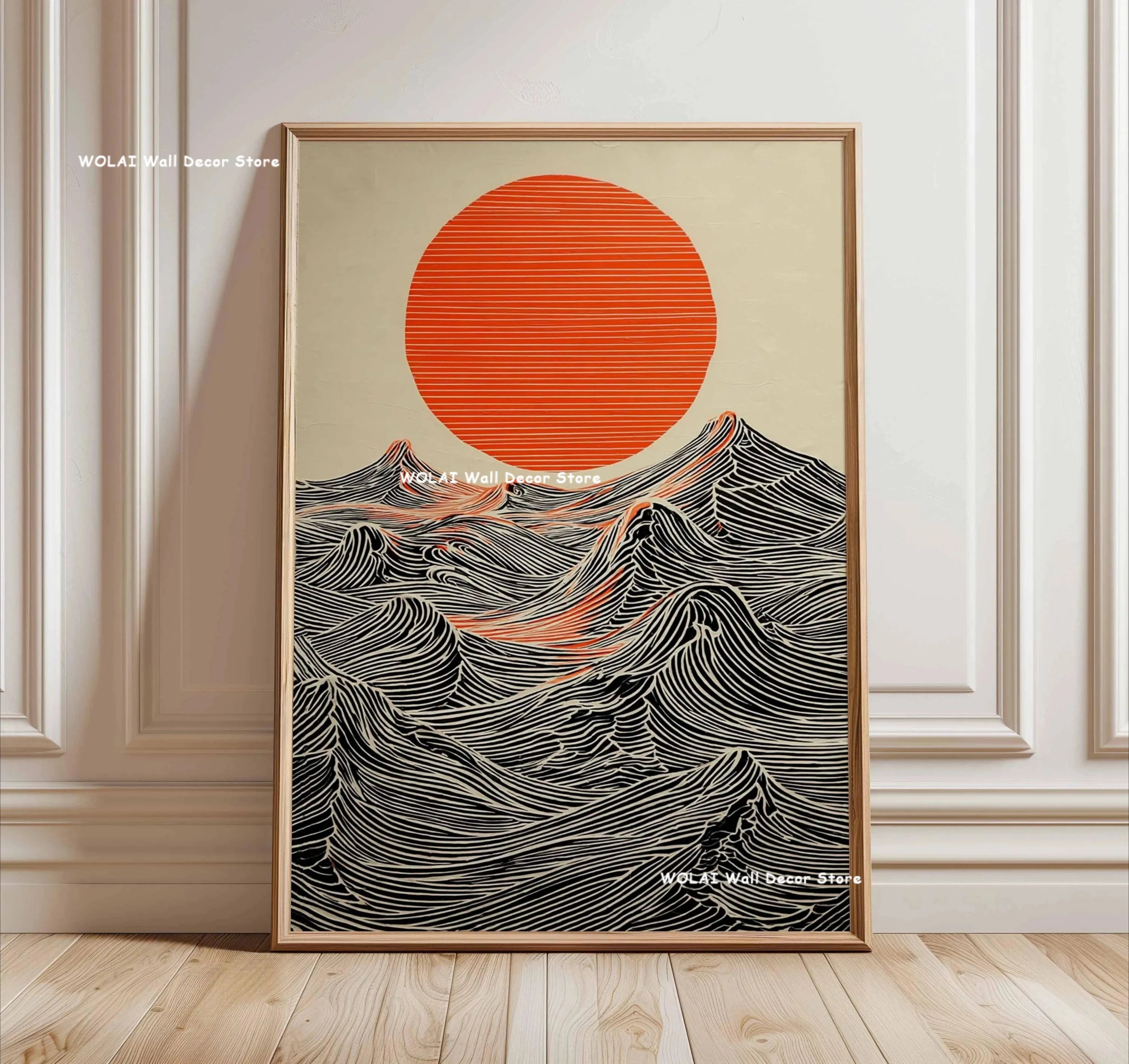 Zen Koi Fish Canvas Print — Japanese Wave Wall Art (Unframed)