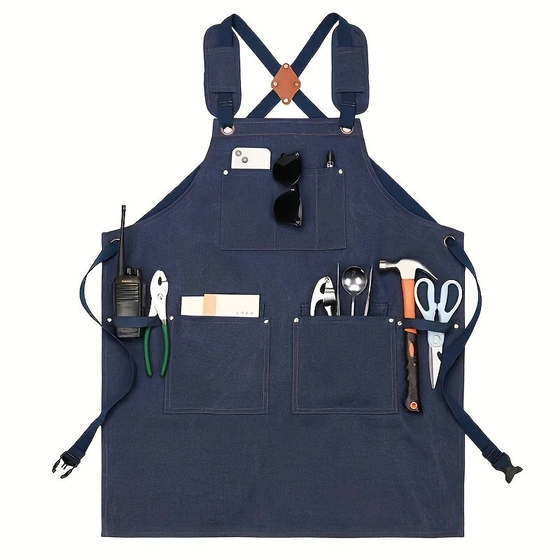 Waxed Canvas Workshop Apron — Heavy Duty — Lifestyle view