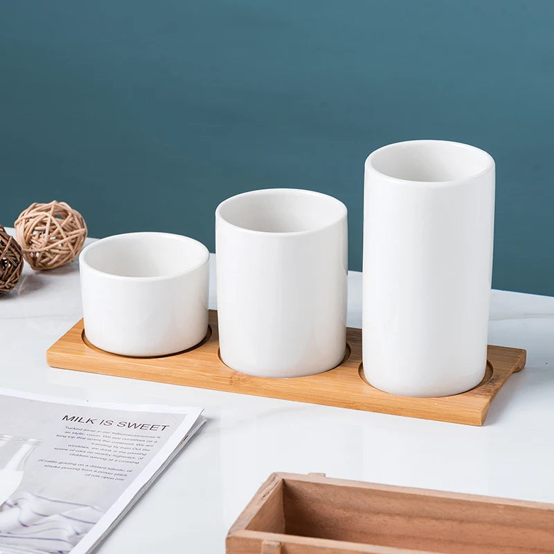 Multipurpose Natural Bamboo Tray — Detail view