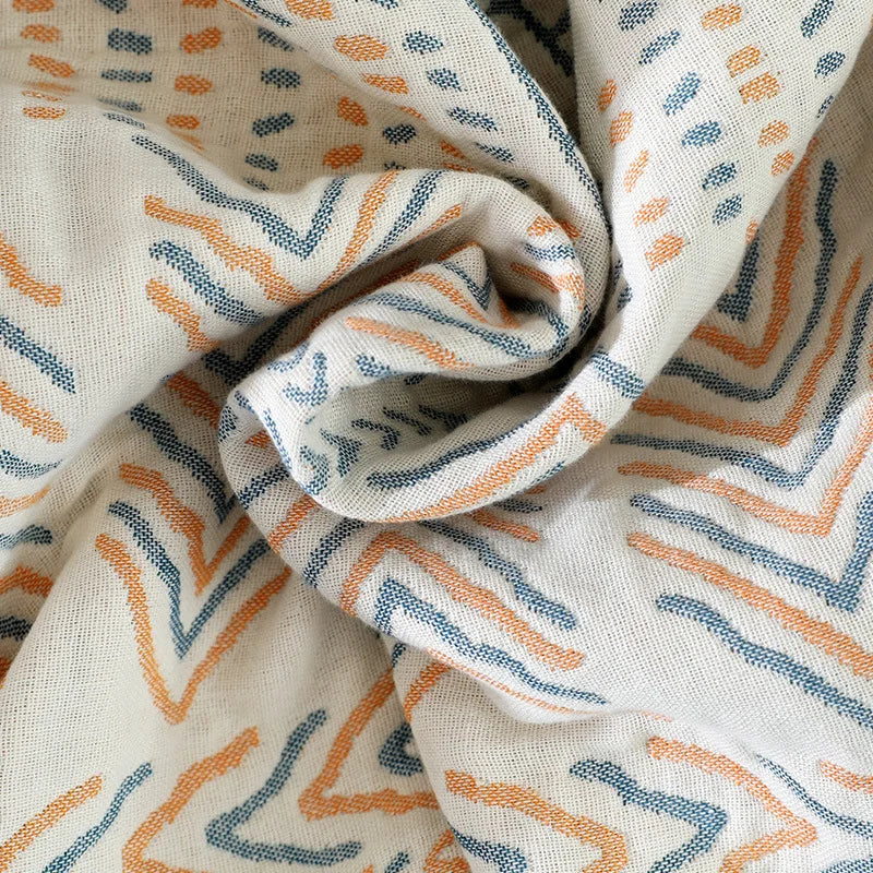 Boho Tribal Pattern Throw Blanket — Geometric Ethnic Sofa Throw