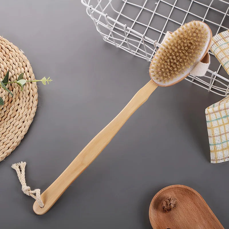 Natural Bristle Dry Body Brush — Texture detail