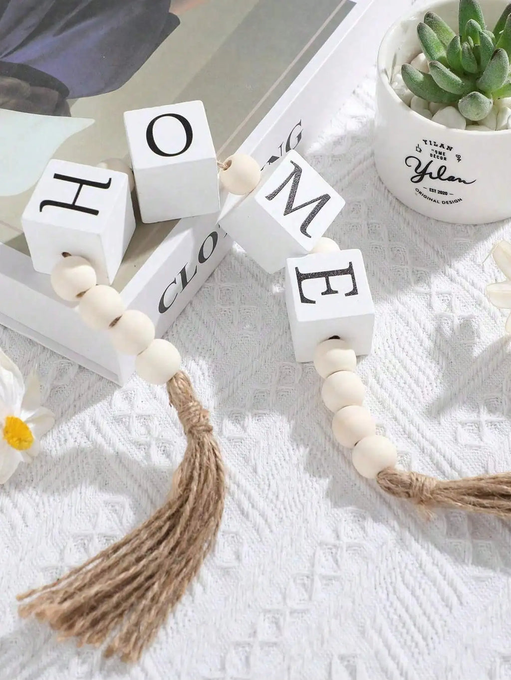 Rustic Farmhouse Bead Decor — In use