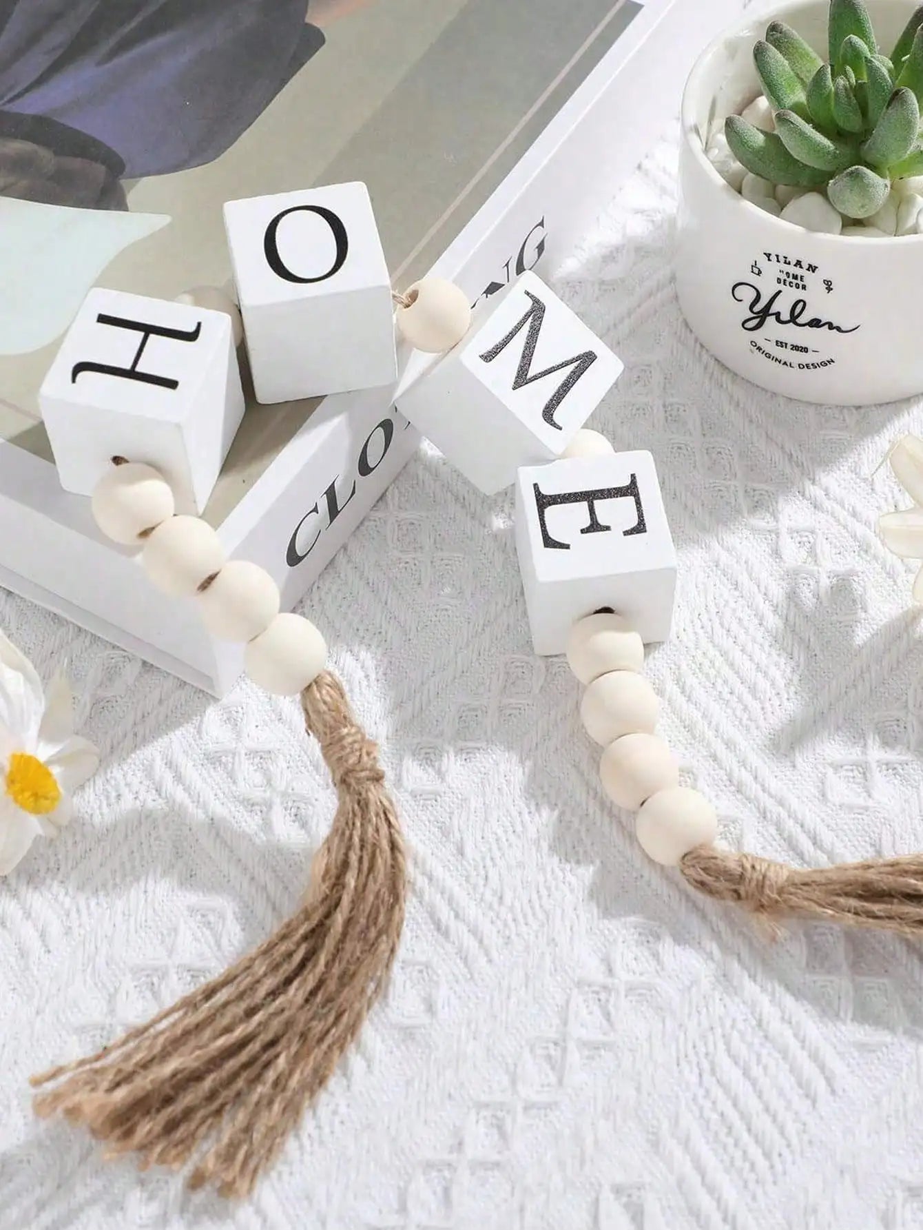 Rustic Farmhouse Bead Decor — In use