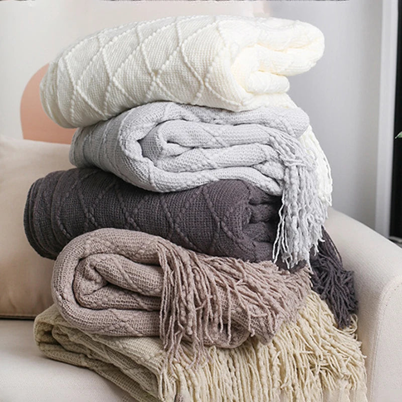 Nordic Blanket with Tassels