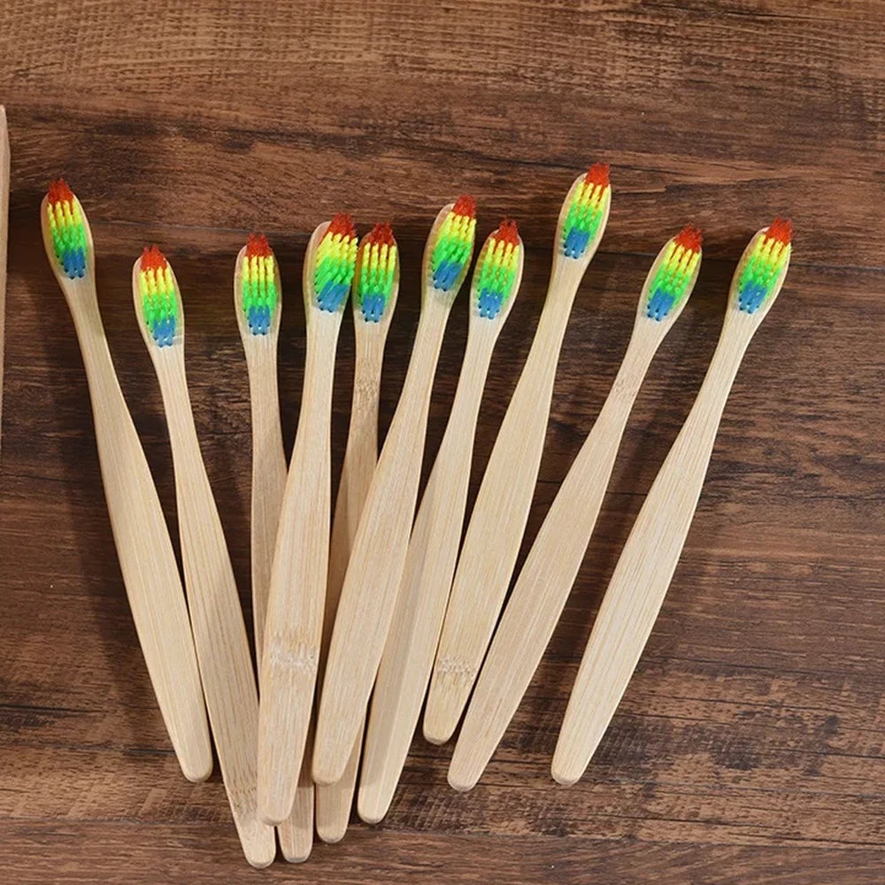 Natural Bamboo Toothbrush Set — 5-10 Pack — Product set