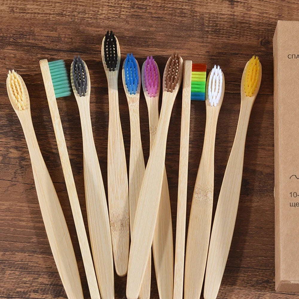 Natural Bamboo Toothbrush Set — 5-10 Pack — View 18