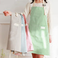 Linen Striped Kitchen Apron — Nordic Style — View 1