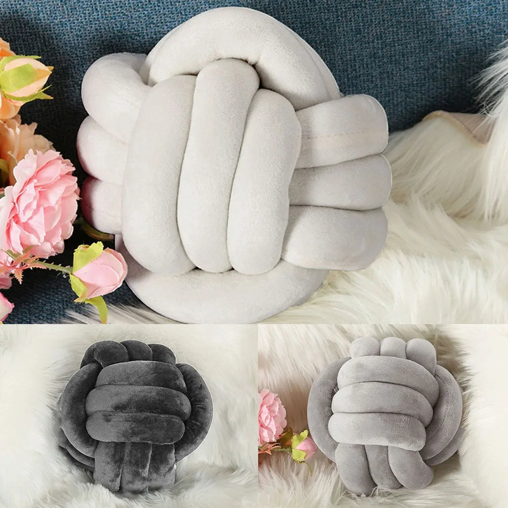 Minimalist Soft Knot Cushion — Lifestyle view