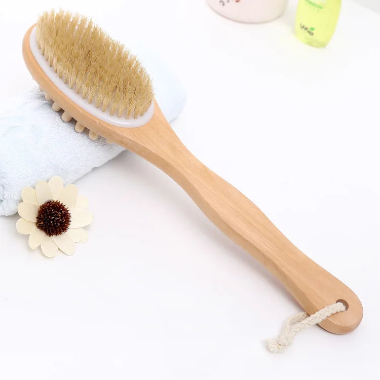 Natural Bristle Dry Body Brush — Pack contents
